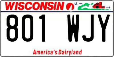 WI license plate 801WJY