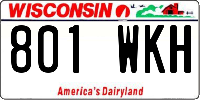 WI license plate 801WKH