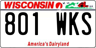 WI license plate 801WKS