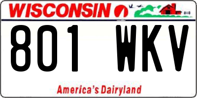 WI license plate 801WKV
