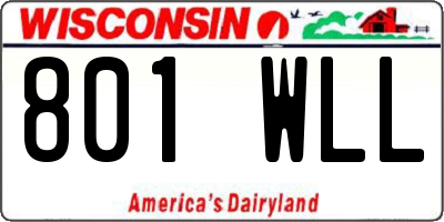 WI license plate 801WLL