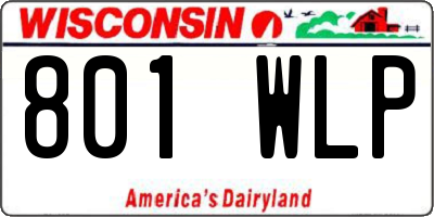 WI license plate 801WLP