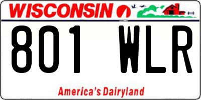WI license plate 801WLR