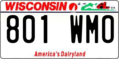 WI license plate 801WMO