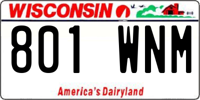 WI license plate 801WNM
