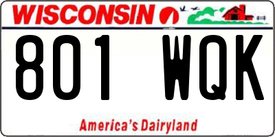 WI license plate 801WQK