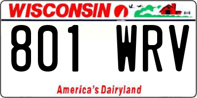 WI license plate 801WRV