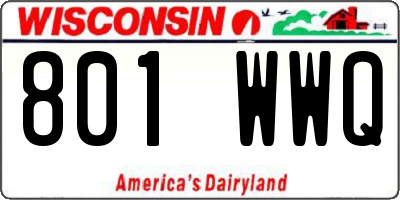 WI license plate 801WWQ