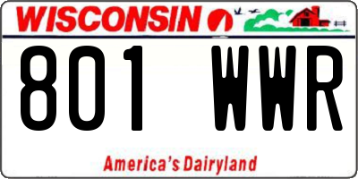 WI license plate 801WWR
