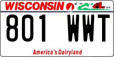 WI license plate 801WWT