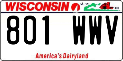 WI license plate 801WWV