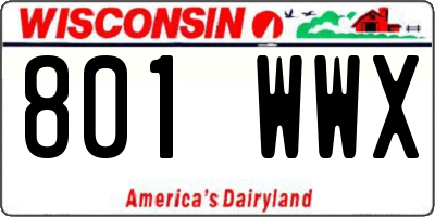 WI license plate 801WWX