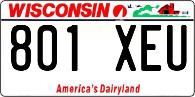 WI license plate 801XEU