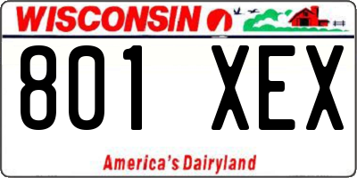 WI license plate 801XEX