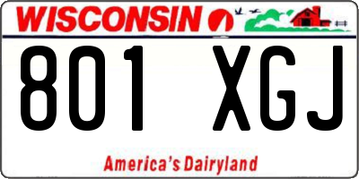 WI license plate 801XGJ