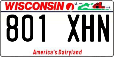 WI license plate 801XHN