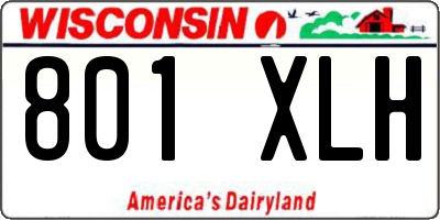WI license plate 801XLH