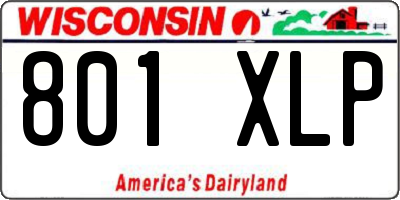WI license plate 801XLP