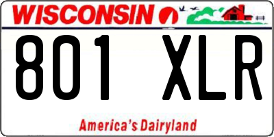 WI license plate 801XLR