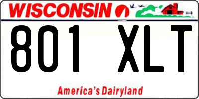 WI license plate 801XLT