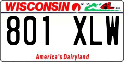 WI license plate 801XLW