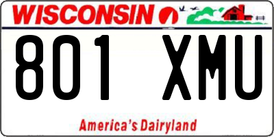 WI license plate 801XMU
