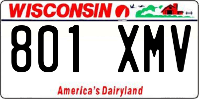 WI license plate 801XMV