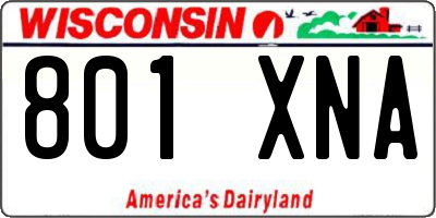 WI license plate 801XNA