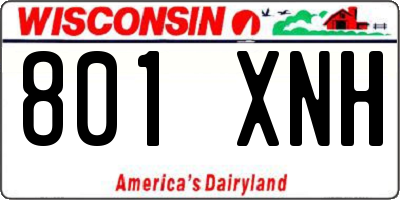 WI license plate 801XNH