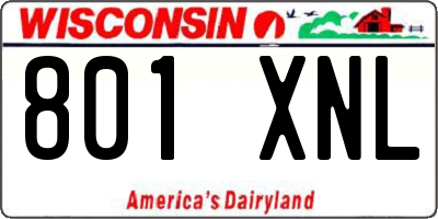 WI license plate 801XNL
