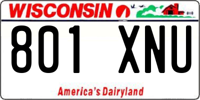 WI license plate 801XNU