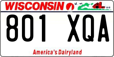 WI license plate 801XQA