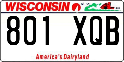 WI license plate 801XQB