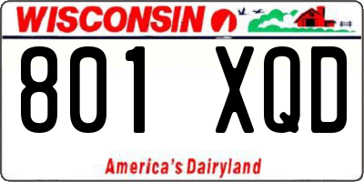 WI license plate 801XQD