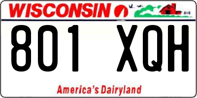 WI license plate 801XQH
