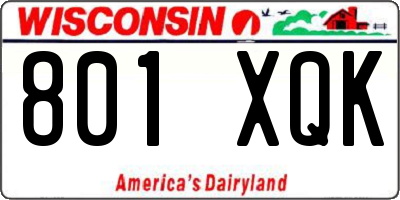 WI license plate 801XQK