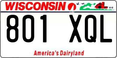 WI license plate 801XQL