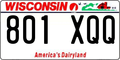 WI license plate 801XQQ