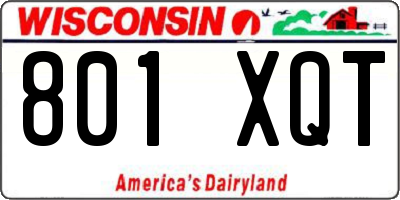 WI license plate 801XQT