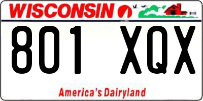 WI license plate 801XQX