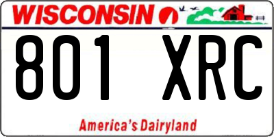 WI license plate 801XRC
