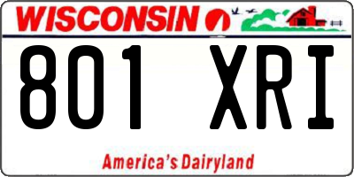 WI license plate 801XRI