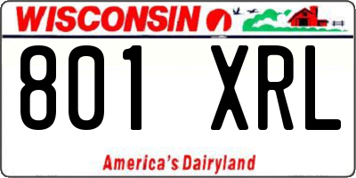WI license plate 801XRL