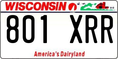 WI license plate 801XRR