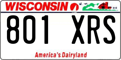 WI license plate 801XRS