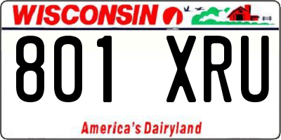 WI license plate 801XRU