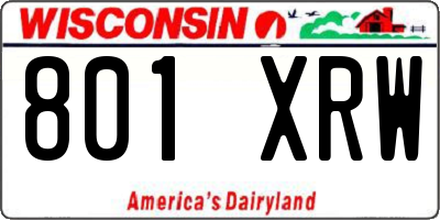 WI license plate 801XRW
