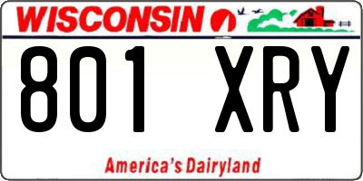 WI license plate 801XRY