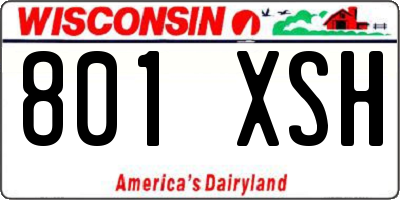 WI license plate 801XSH