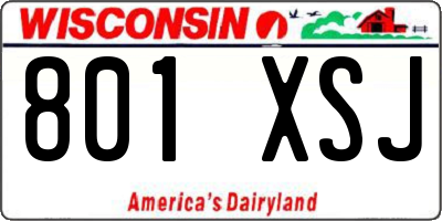 WI license plate 801XSJ